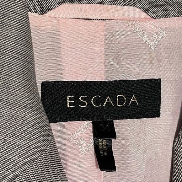 Escada Ermenegildo Zegna Woman 100% New WOOL Blazer Coat Jacket Size: 34 US S - Picture 8 of 16